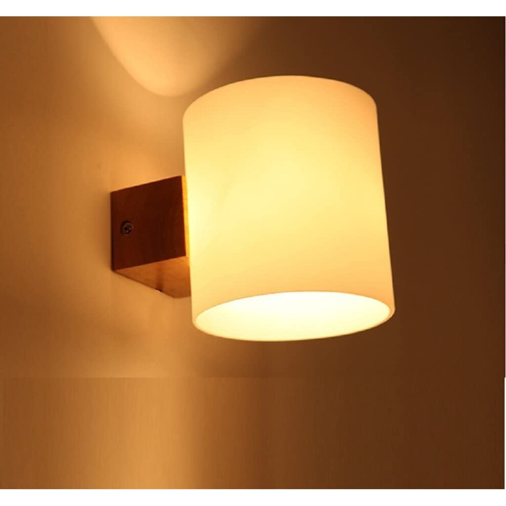 Minimalist Modern Wall Light Wood Wall Lamp Round Nordic Wall Sconce For Living Room Bedroom Balcony Hallway