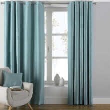 Atlantic Eyelet Curtains Duck Egg 90" x 90"