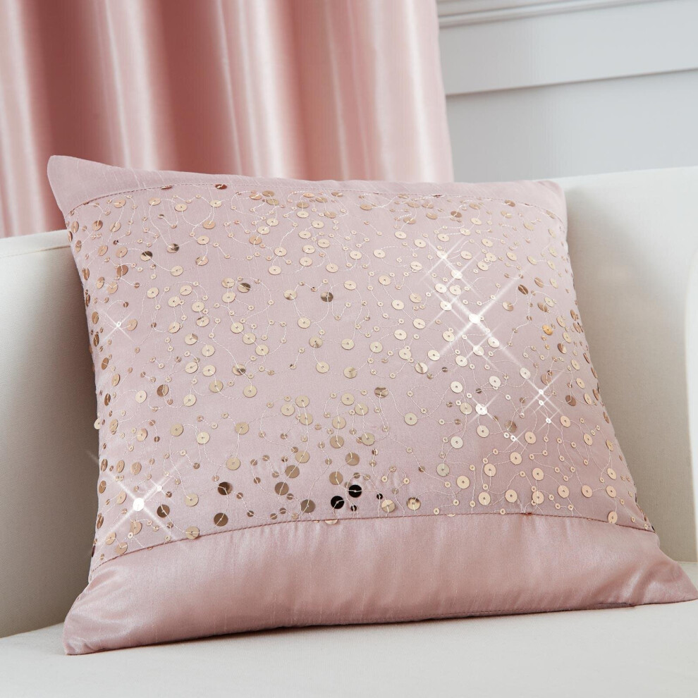 Glitzy Cushion Cover 43cm x 43cm Blush