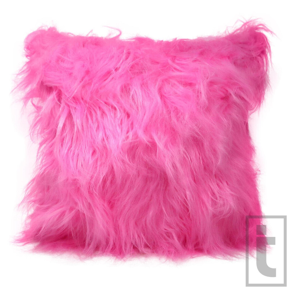 Mohair Cushion Cover 18" x 18" Cerise