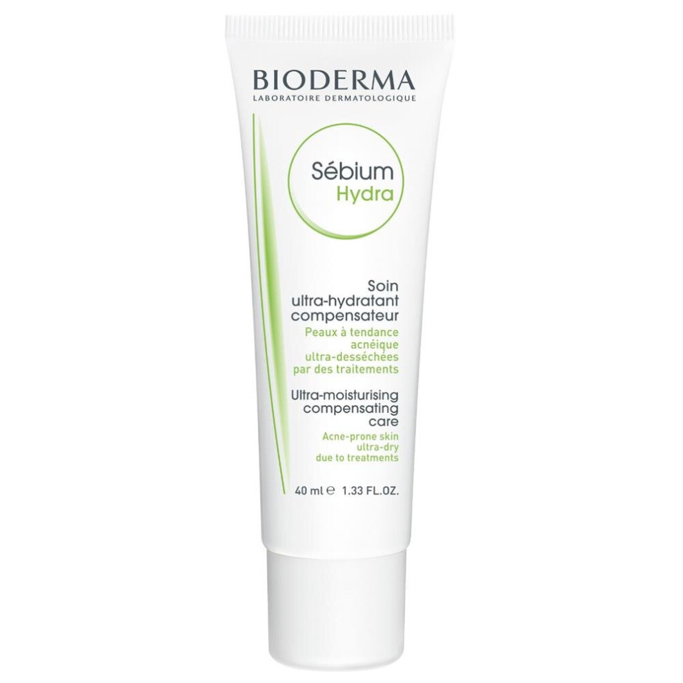 Bioderma Sebium Hydra 40 Ml Nourishing Moisturising To Intensely Rehydrate And Soothe Oily Skin Weakened By Drying Treatments Cream