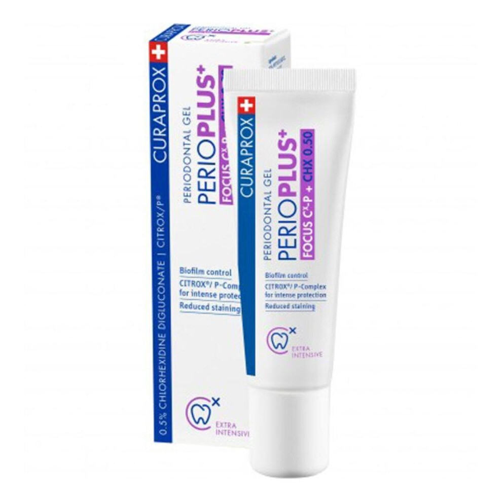 Curaprox Perio+ Focus 0.50% | Intensive Targeted Gum Care Gel with High Strength Chlorhexidine - 10ml
