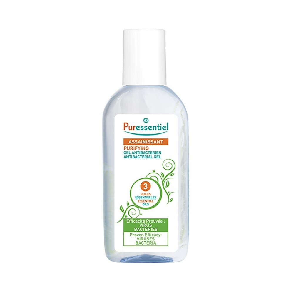 Puressentiel Assainissant Purifying Antibacterial Gel |Cleansing Hand Sanitising Gel for Hygiene & Germ Protection - 80ml