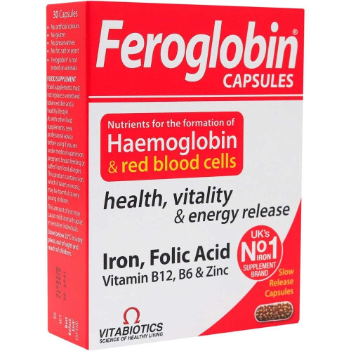 Vitabiotics Vitabiotics Feroglobin B12 Capsules 30's
