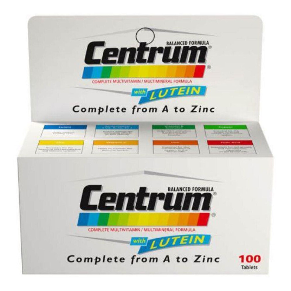Centrum With Lutein Tablets 100's