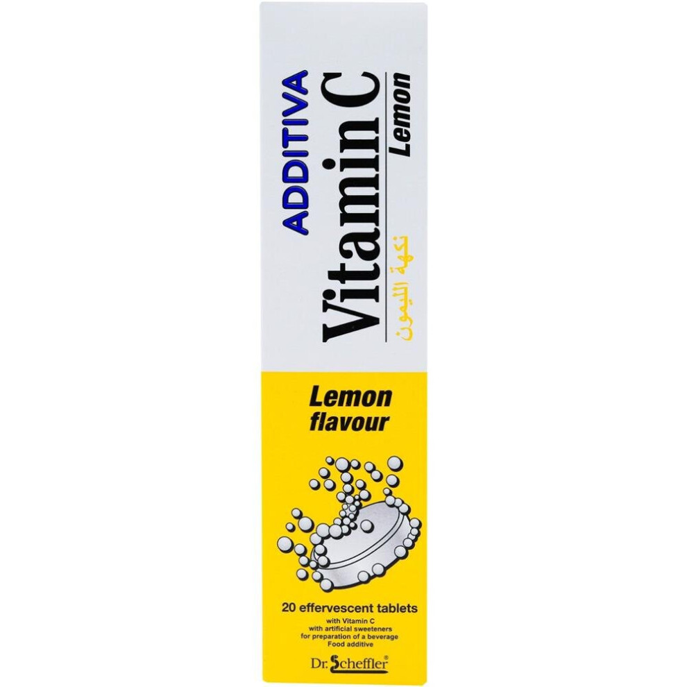 Additiva Vitamin C 1000 mg Lemon Effervescent Tablets 20's