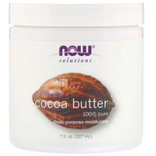 NOW Solutions 100% Pure Cocoa Butter Multi-Purpose Moisturizer | Deep Nourishing Skin Care for Dry Skin - 207ml
