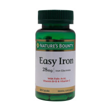 Nature's Bounty Gentle Iron 28 mg Capsules 90's