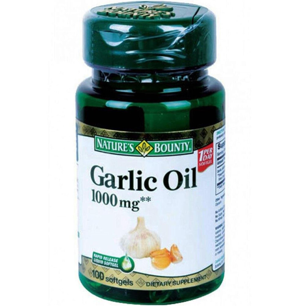 Nature's Bounty Garlic Oil 1000mg Softgels 100's