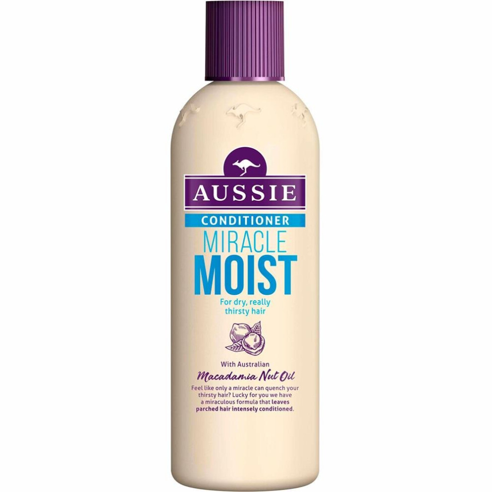 Aussie Miracle Moist Conditioner For Dry, Really Thirsty Hair 250ml