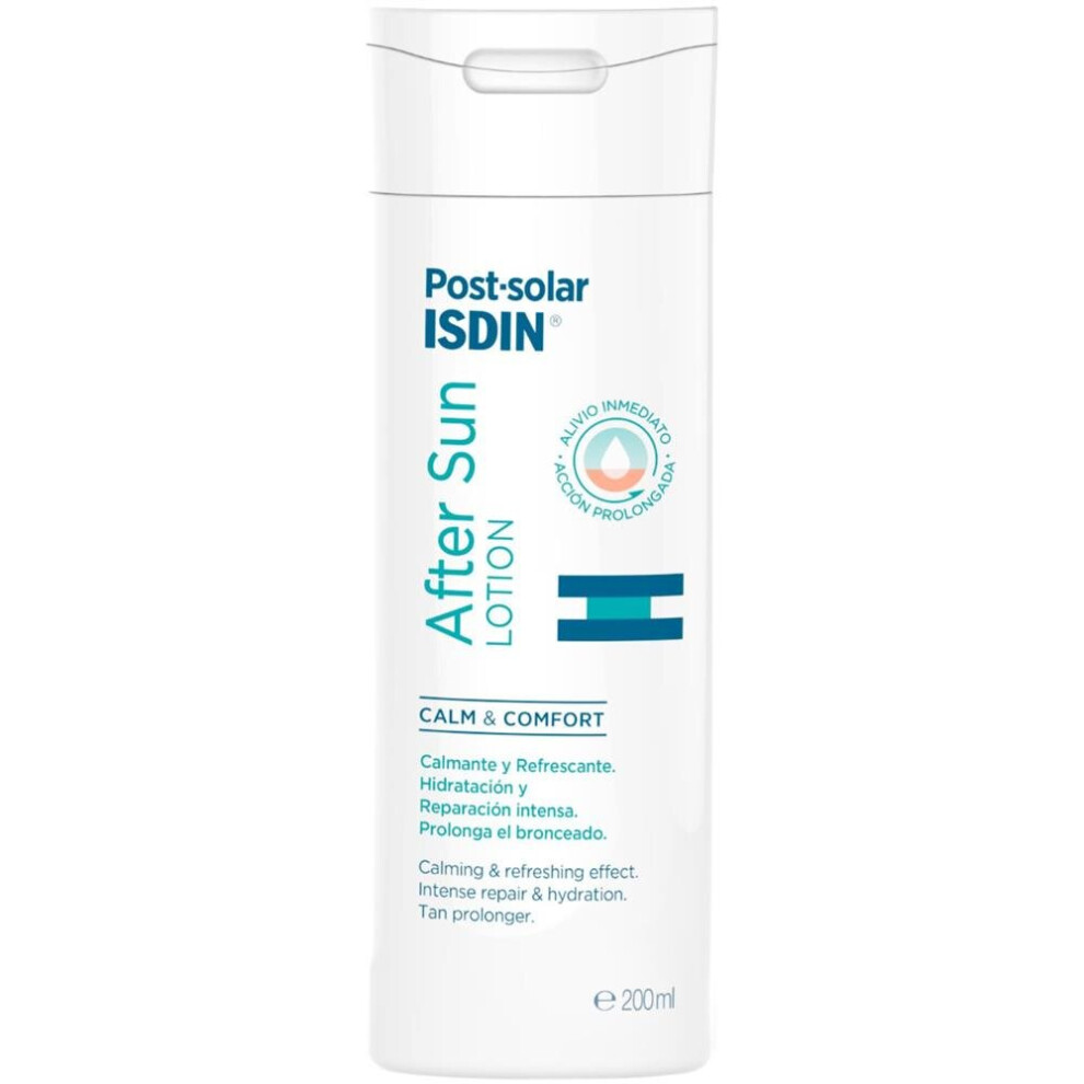 Isdin Post-Solar After Sun Lotion 200ml | Soothing & Hydrating After-Sun Care, Relieves Sunburn & Skin Irritation, Restores Moisture for Dry Skin