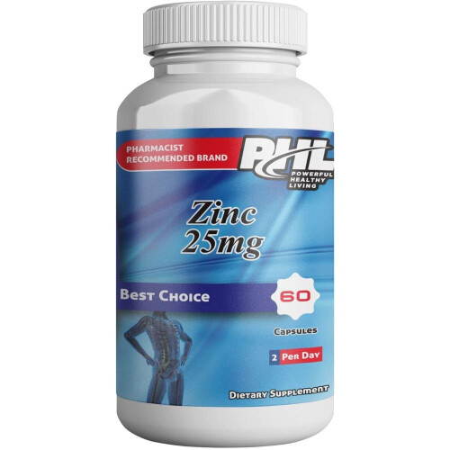 PHL Zinc 25mg Capsules 60's Immune Support
