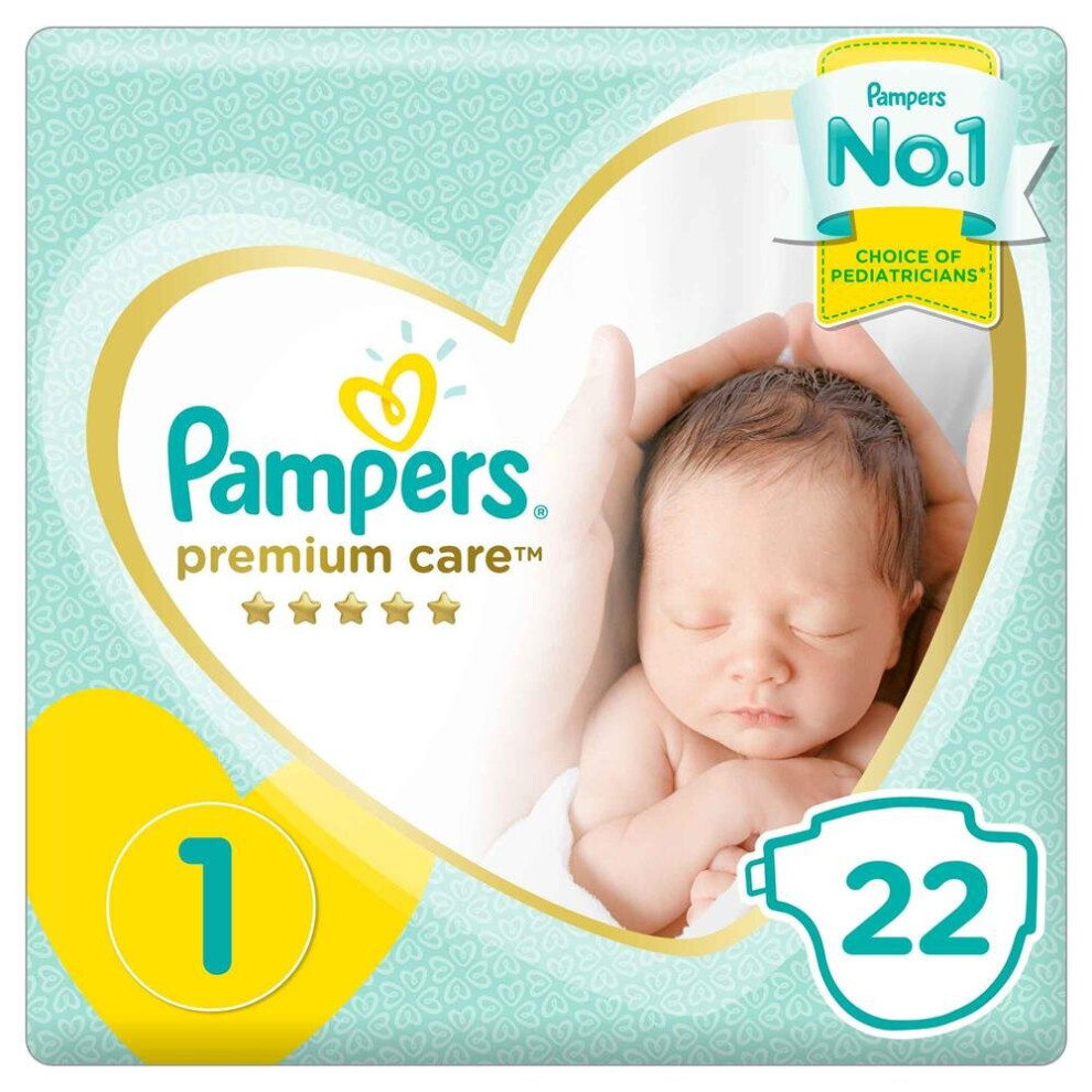 Pampers Premium Care New Baby 1 2-5 kg Carry Pack 22s