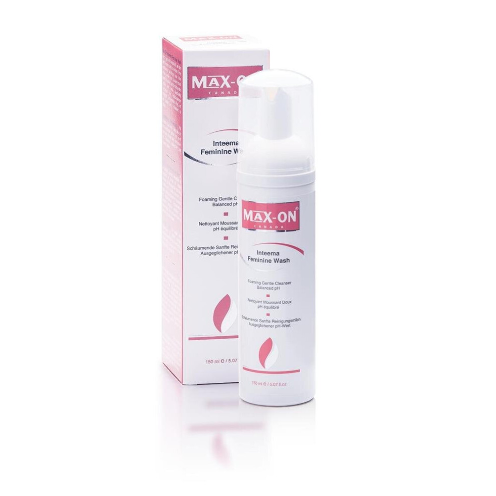 Maxon Inteema Feminine Wash 150ml |Gentle Intimate Hygiene Cleanser, pH-Balanced, Soothing & Refreshing Formula for Daily Use
