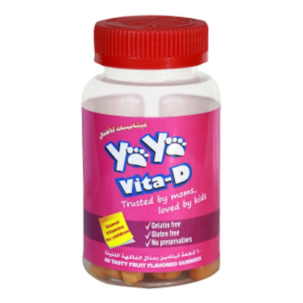Yaya Vita-D Delicious Vitamin D Support for Stronger Bones and Immunity Gummies 60's