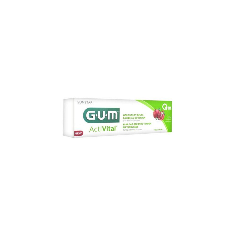 GUM Activital Q10 Toothpaste 75ml | Gum Care Toothpaste with CoQ10 for Strong Teeth & Healthy Gums