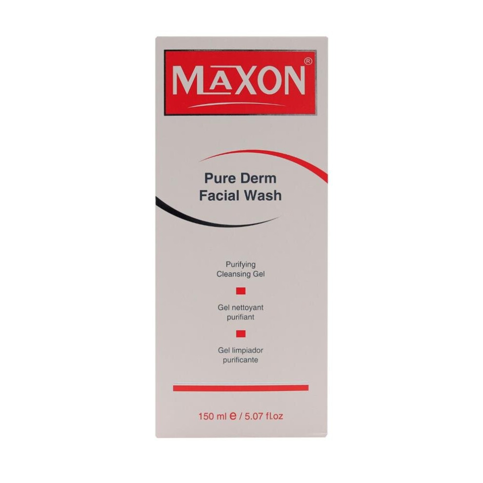 Maxon Pure Derm Facial Wash 150ml | Gentle Daily Cleanser for All Skin Types, Removes Dirt & Impurities, Hydrating & Refreshing Formula