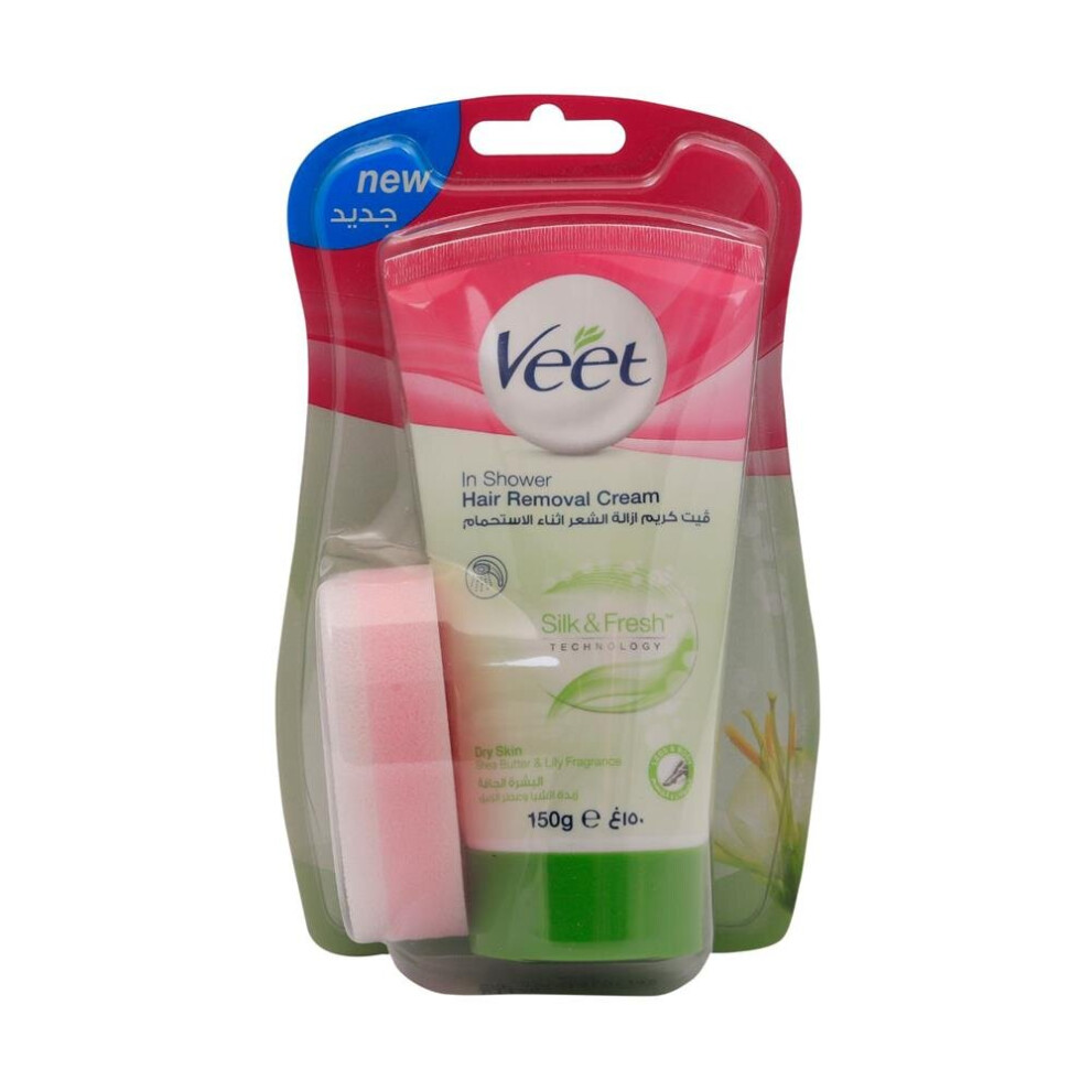 Veet In Shower Dry Skin Hair Removal Cream 150G