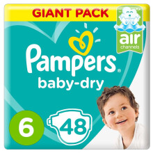 Pampers Active Baby Dry 6 Large XXL 15+kg Mega Pack 48's Pampers
