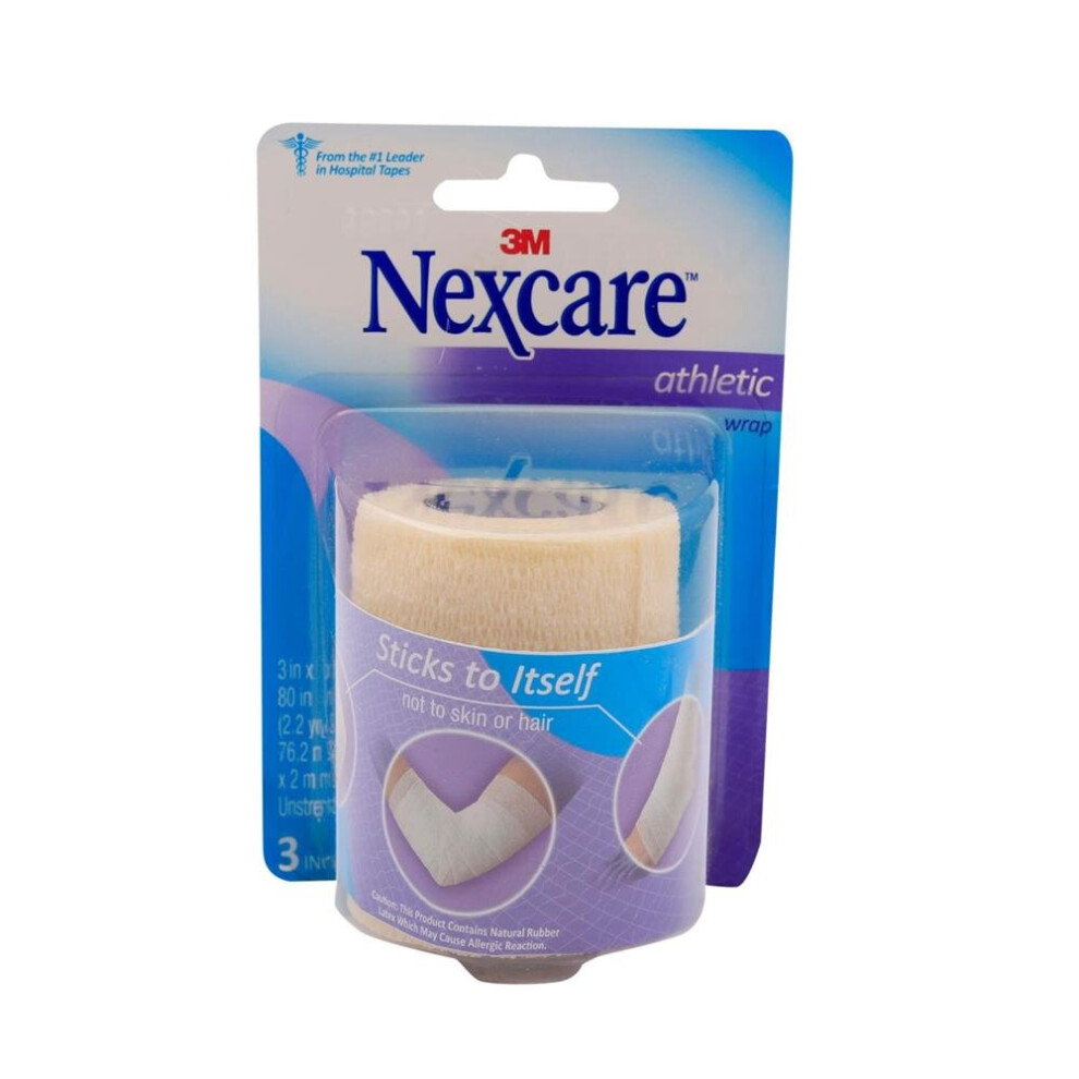 3M Nexcare Athletic Wrap | Flexible, Self-Adhesive Sports Support Bandage | Breathable & Comfortable Tape for Muscle and Joint Protection