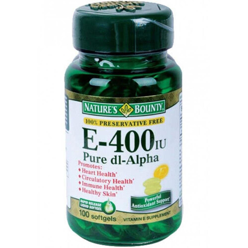 Nature's Bounty Vitamin E-400IU Softgels 100's