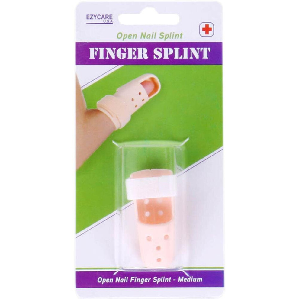 Ezycare Finger Splint Medium Open Nail Support Injury Recovery Aid