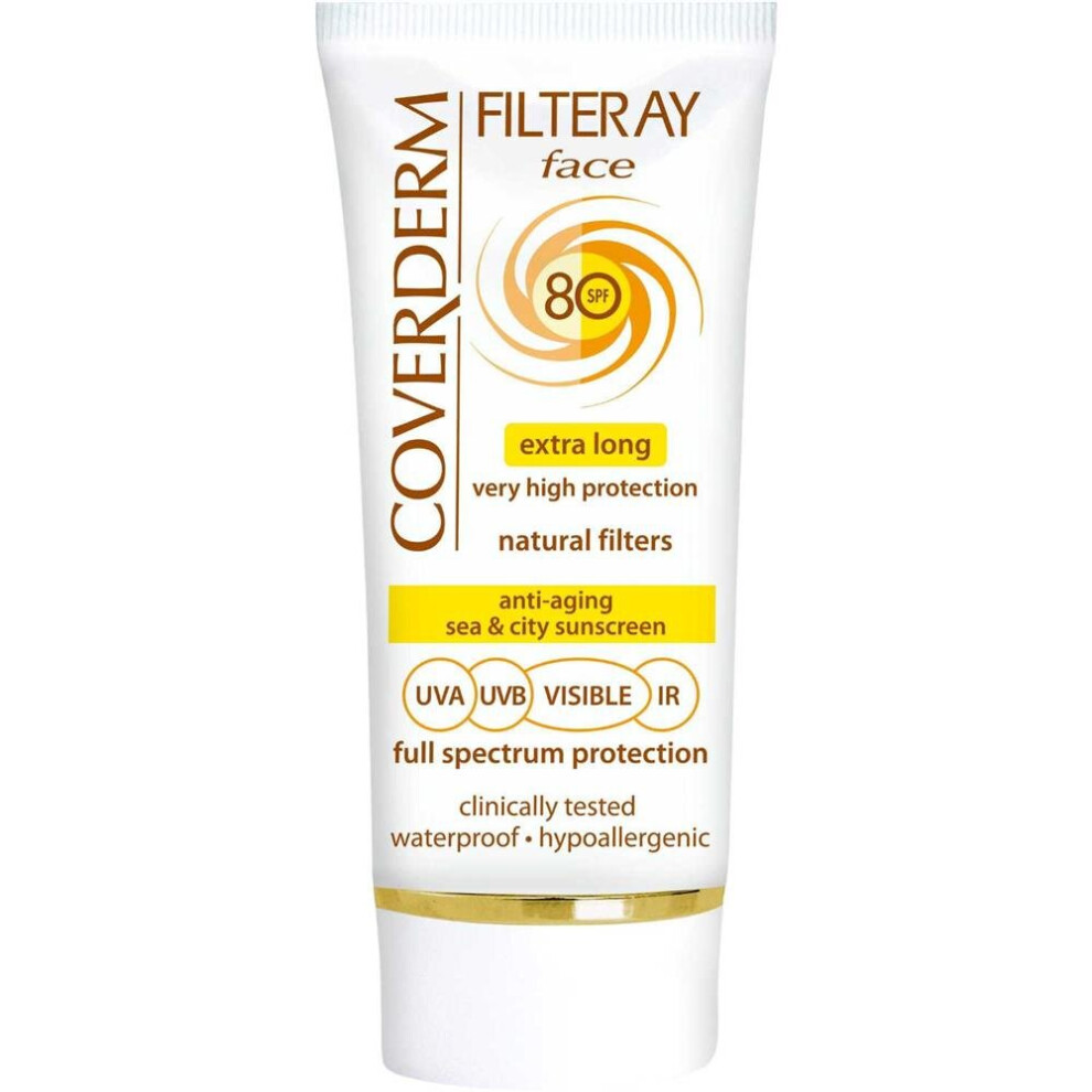 Coverderm Filteray Face Cream SPF80 Tinted Light Beige 50ml