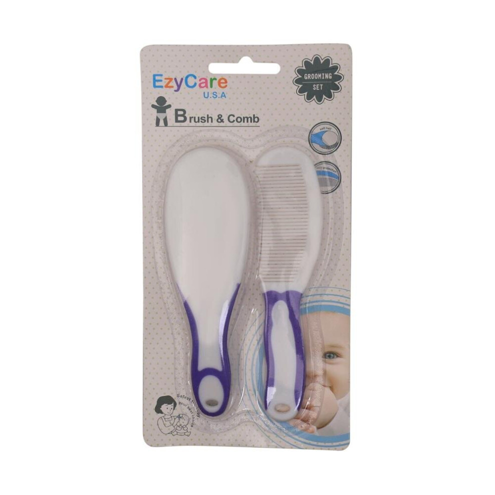 Ezycare Brush & Comb Set | Baby Hair Brush & Comb Grooming Kit for Newborn Infant Hair Care
