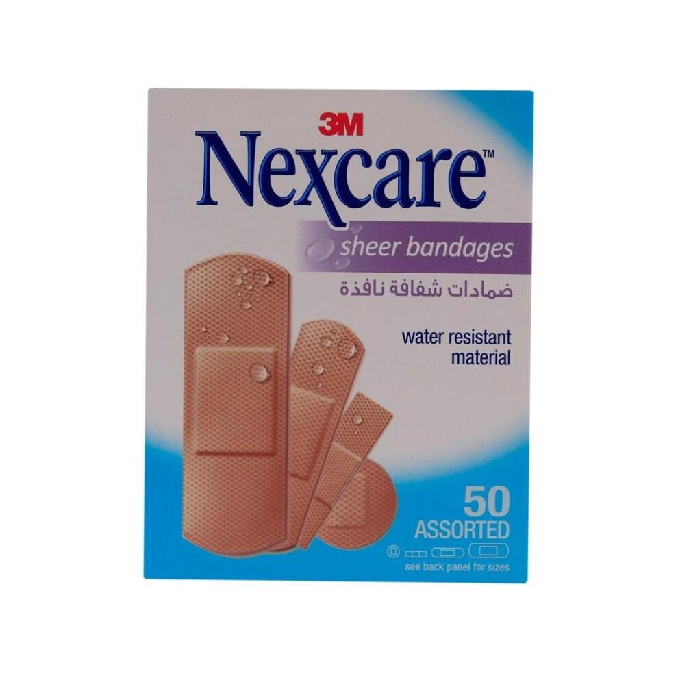 3M Nexcare Sheer Bandages Assorted 50'S