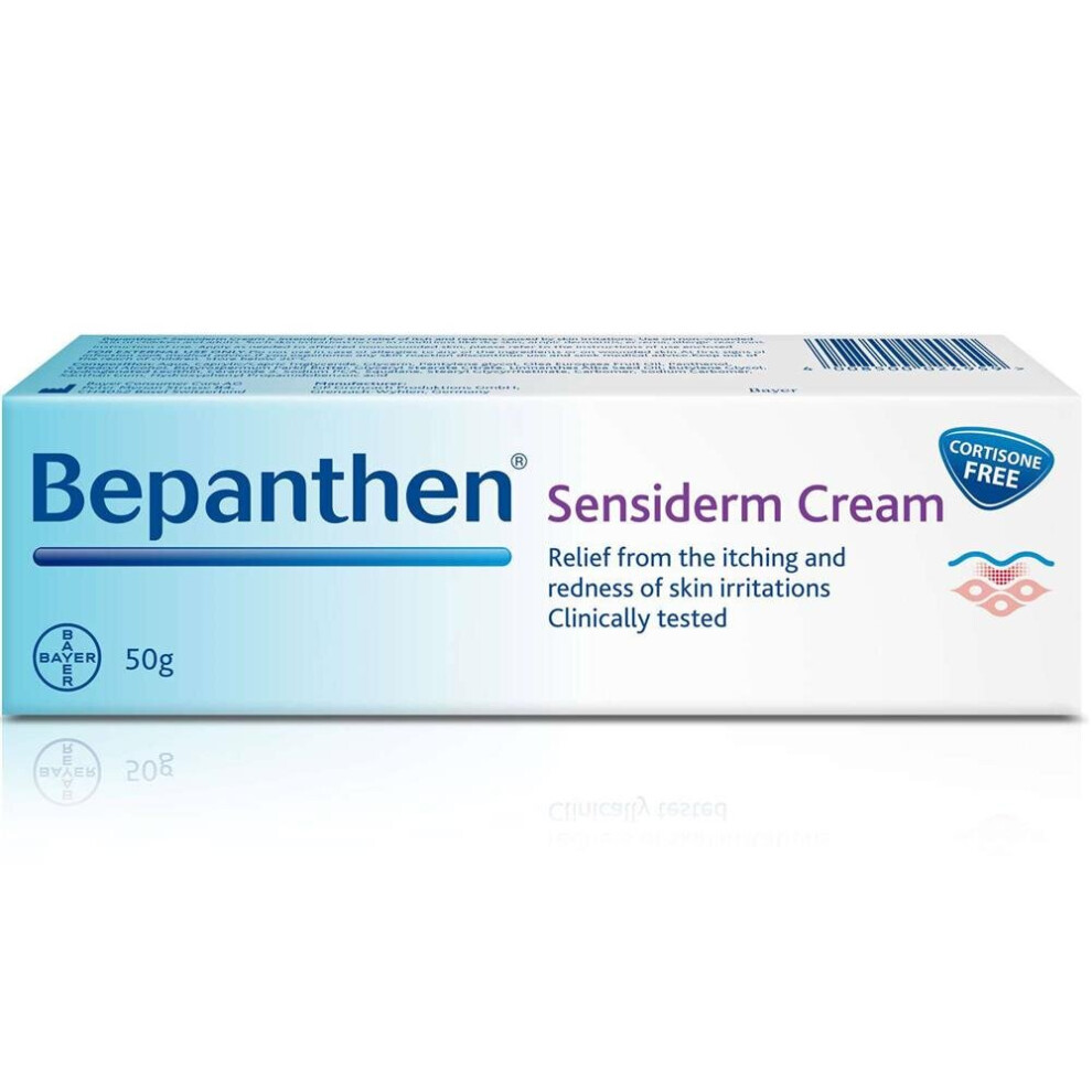 Bepanthen Cream/Red Sensiderm Cortisone-Free, For Irritated, Itchy & Skin 50G | Soothing Relief For Sensitive Skin, Ideal For Eczema & Dermatitis