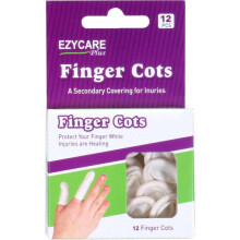 Ezycare Finger Cots 12'S | Latex Finger Covers for Finger Protection, Bandage Cover & Hygiene Care