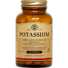 Solgar Potassium Tablets 100's Good For Heart Health & Muscle Function