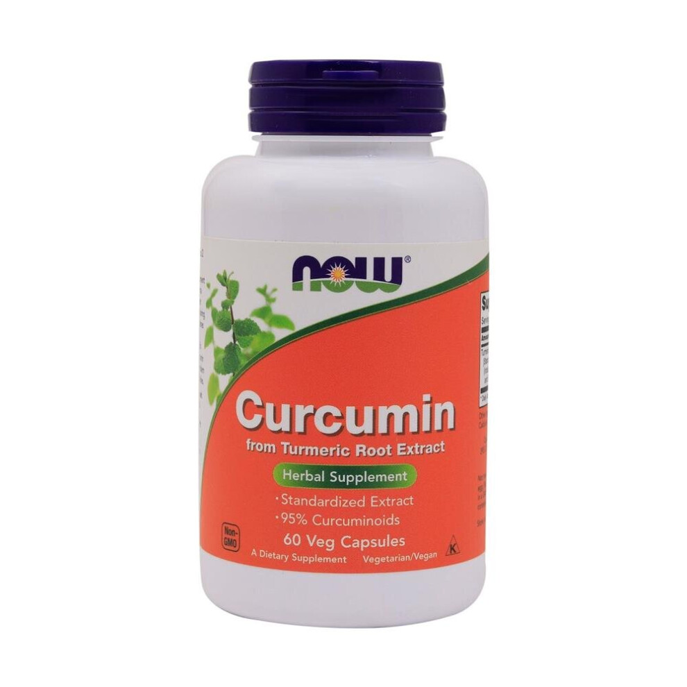 Now Curcumin Veg Capsules 60's Derived From Turmeric Root Extract