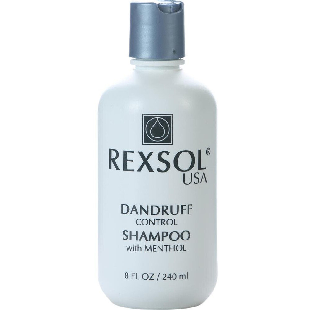 Rexsol Dandruff Control Shampoo With Menthol Refreshing Anti-Dandruff Treatment & Soothing Scalp Care & Flake Reduction 240ml