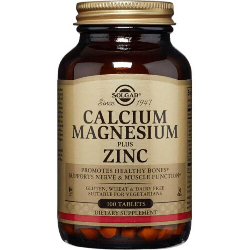 Solgar Calcium Magnesium Plus Zinc Tablets 100's