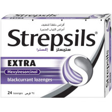 Strepsils Extra Blackcurrant Lozenges 24'S