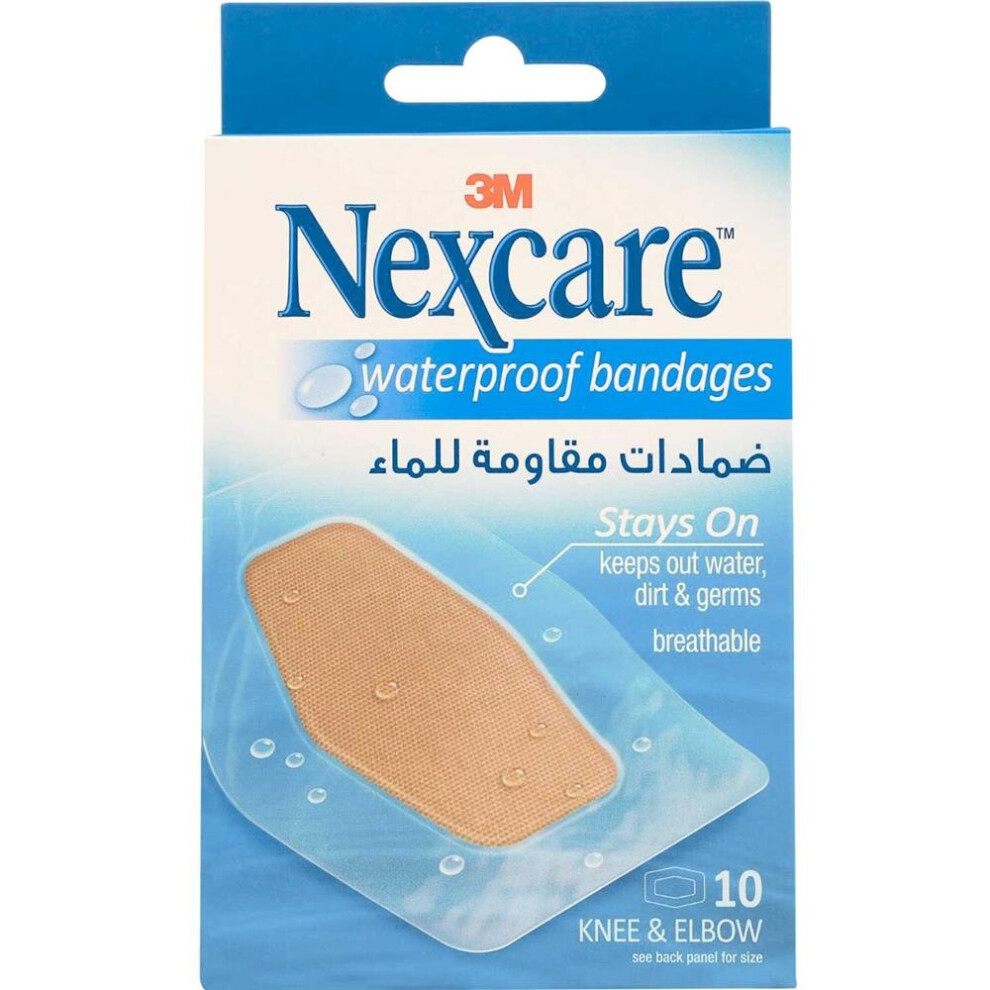 3M Future Waterproof Bandages Knee And Elbow 10'S