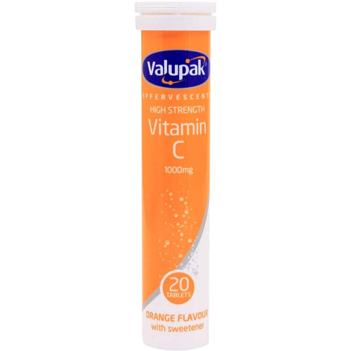Valupak Effervescent Vitamin C 1000mg Tablets 20's