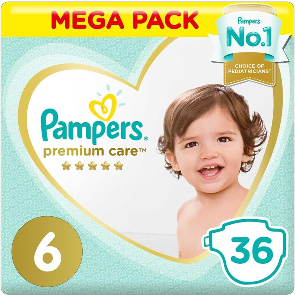 Pampers Premium Care Diapers Size 6 Extra Large 13+kg Mega Pack 36's