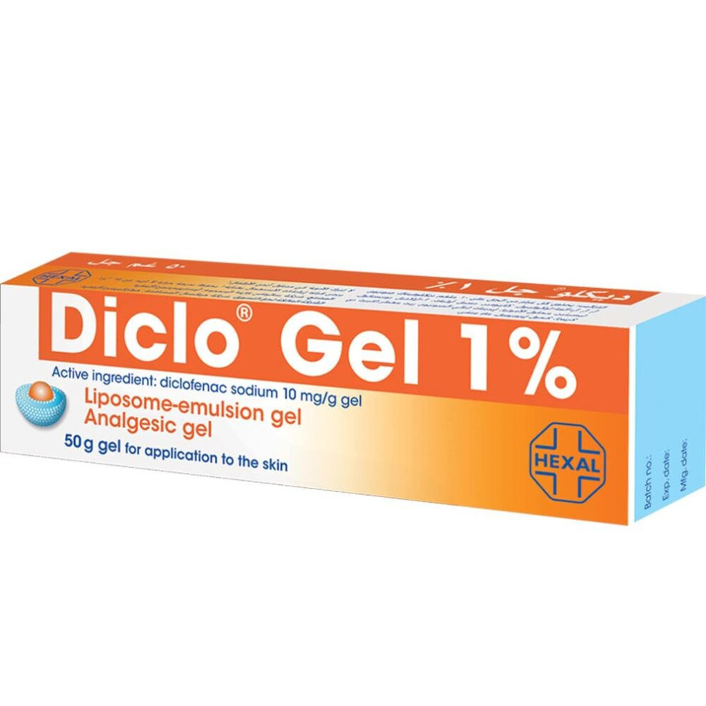 Diclo 1% Gel Pain And Inflamation Relieve 50G