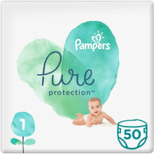 Pampers Pure Protection Diapers Size 1 2-5kg 50's