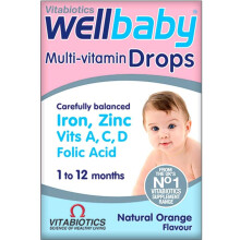 Vitabiotics Wellkid Baby Drops Essential Multivitamin Support for Healthy Infant Development 30ml