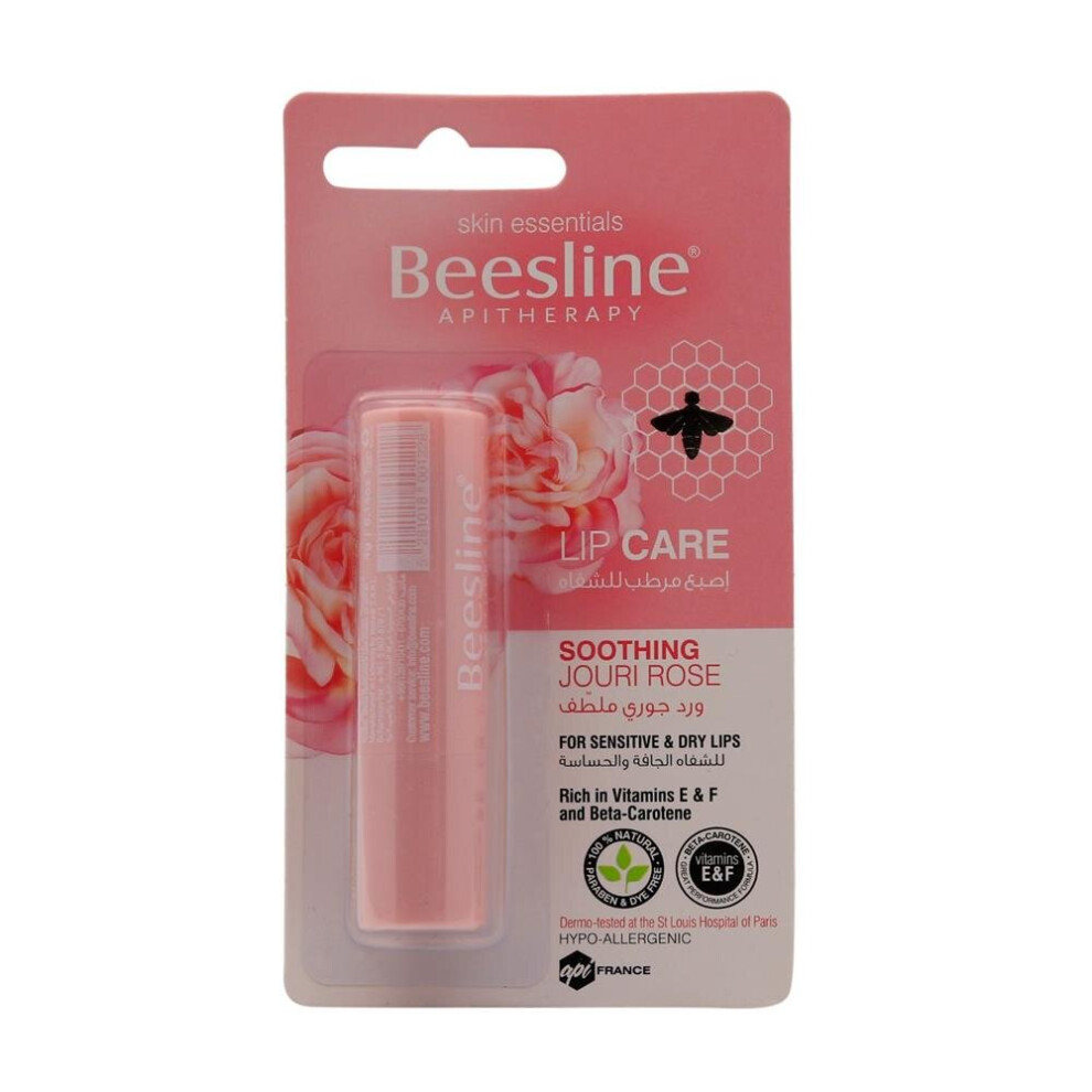 Beesline Lip Care Soothing Jouri Rose 4g | Moisturizing, Nourishing, Hydrating, Softening, For Smooth & Protected Lips, Natural Lip Balm