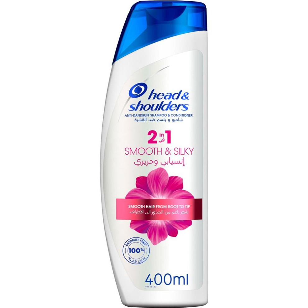 Head & Shoulders Smooth & Silky 2In1 Anti-Dandruff Shampoo With Conditioner 400ml