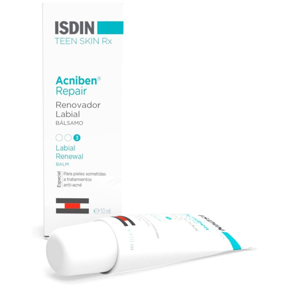 Isdin Acniben Rx Repair Lip Balm 10ml |Hydrating & Soothing Lip Care for Dry, Cracked Lips, Ideal for Acne Treatment Side Effects