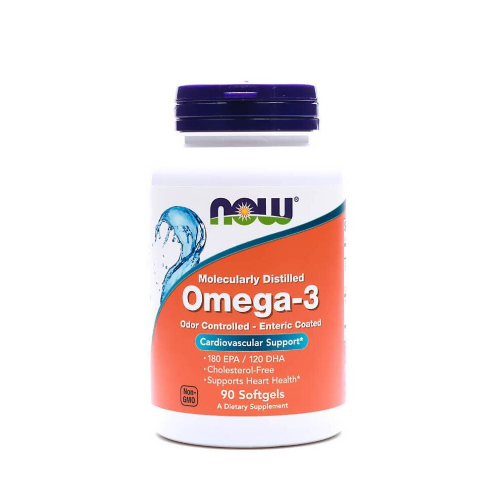 Now Omega-3 Enteric Coated Softgels Heart & Brain Health - 90'S