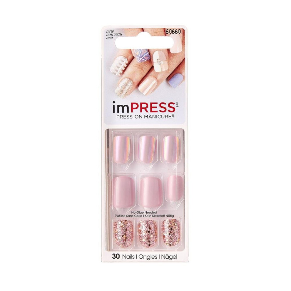 Kiss Broadway Impress Accent Nails Bright As A Feather 30'S
