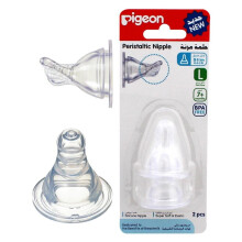 Pigeon S-Type Peristaltic Silicone Nipple Large 2's