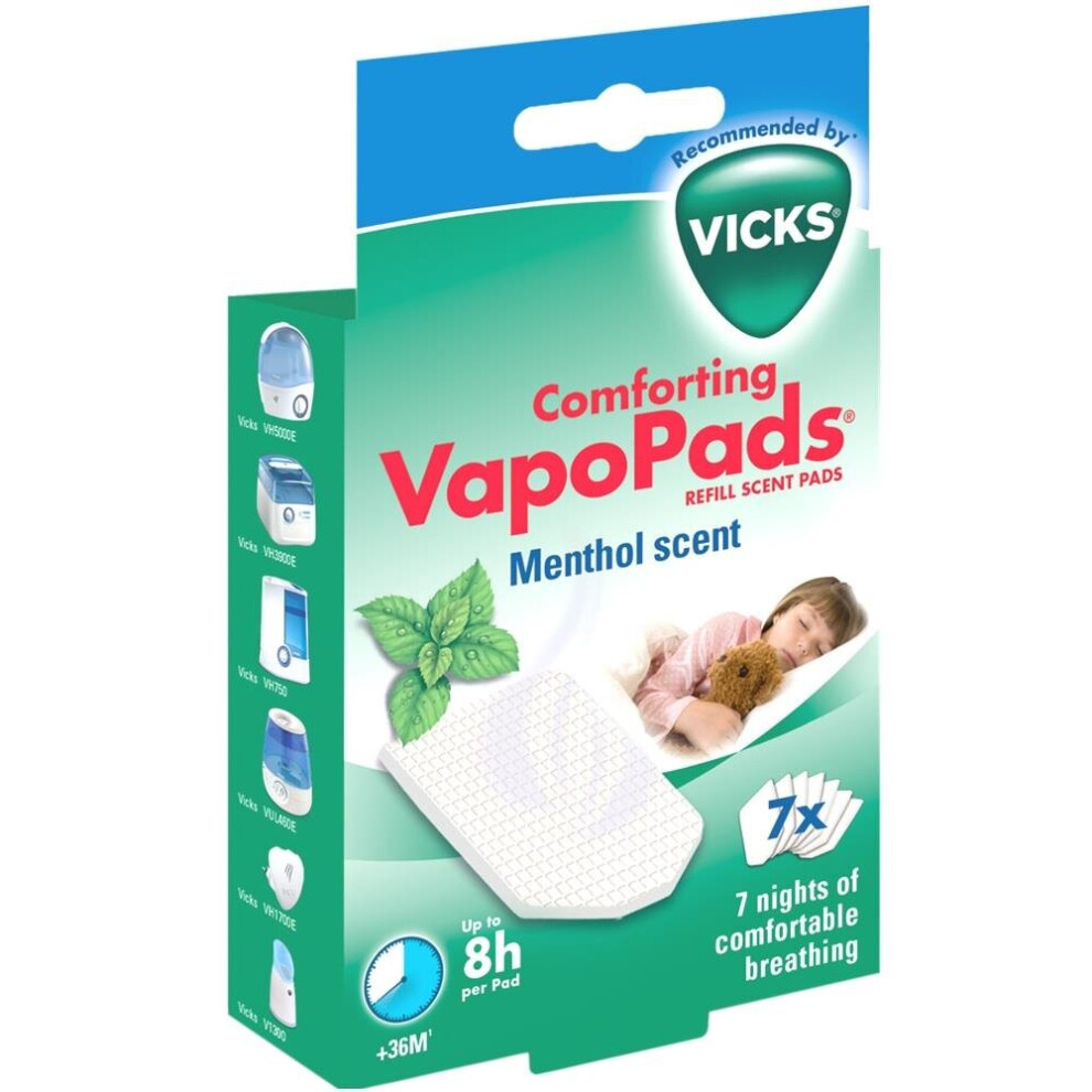 Vicks VapoPads 7's | Soothing Menthol Scent Refill Pads for Vicks Vaporizers, Humidifiers & Plug-Ins