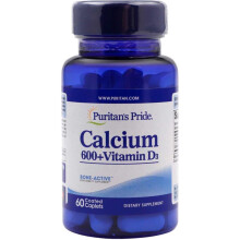 Puritan's Pride Calcium 600 + Vitamin D3 Tablets 60's